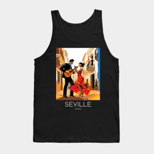 A Pop Art Travel Print of Seville - Spain Tank Top